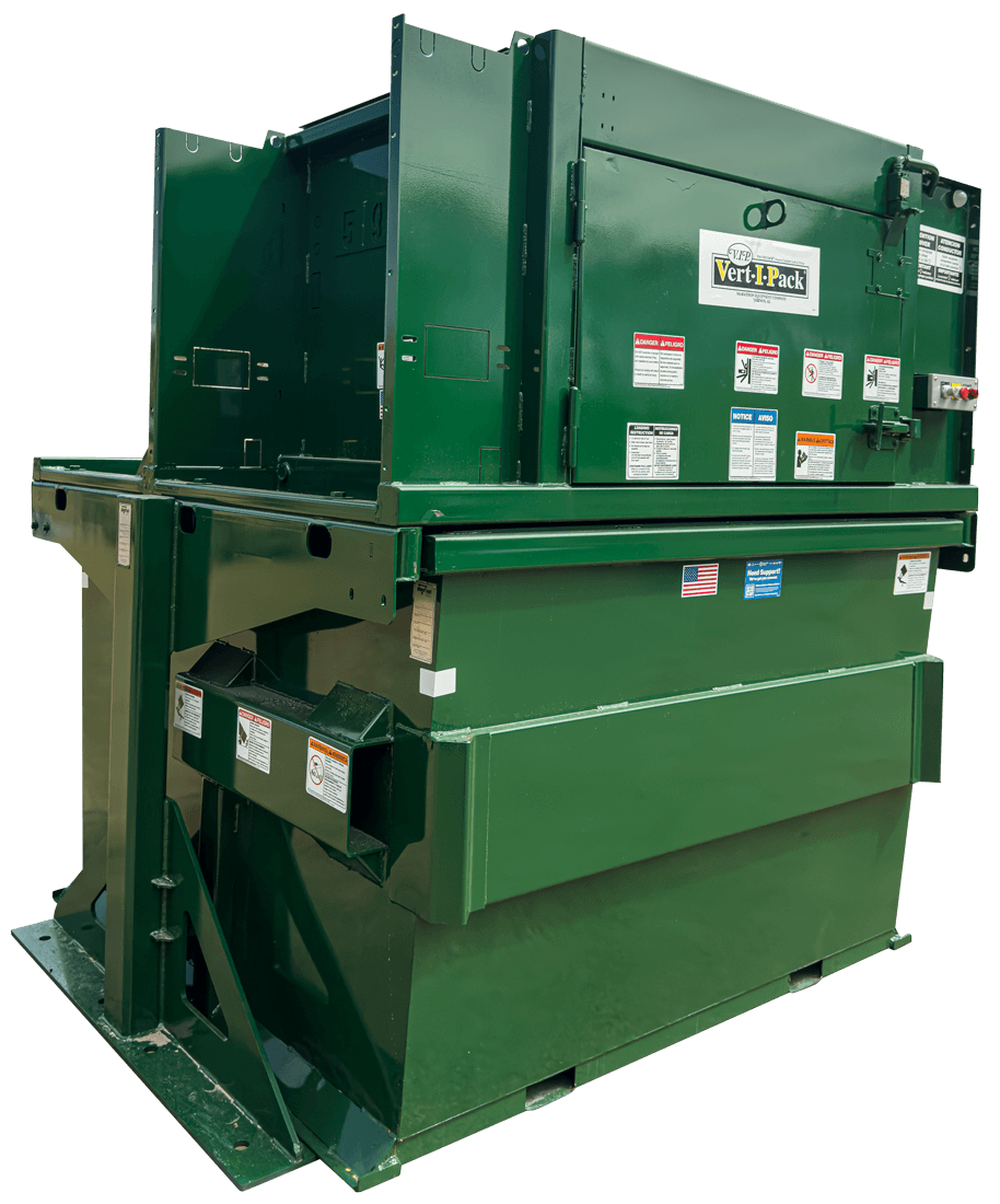 Vertipack Frontload and rearload container compactor