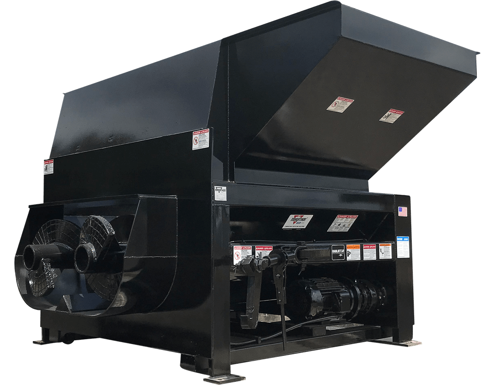 AST-440 stationary auger trash compactors with 2 two auger screw compaction