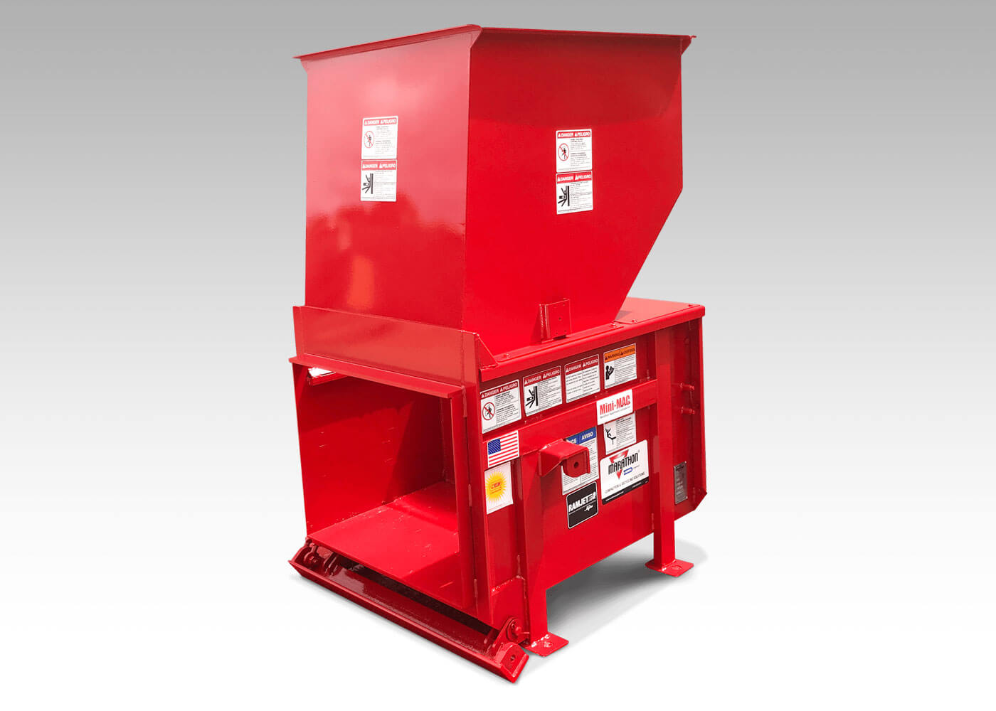 Compact trash compactors for apartments and residental apartment buildings