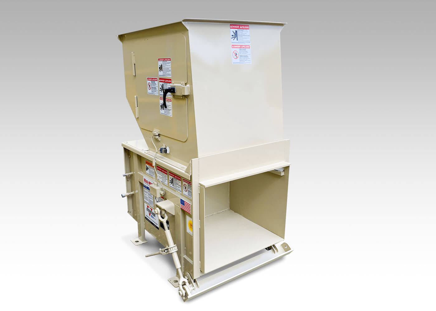 Compact apartment trash compactors for residental apartment buildings