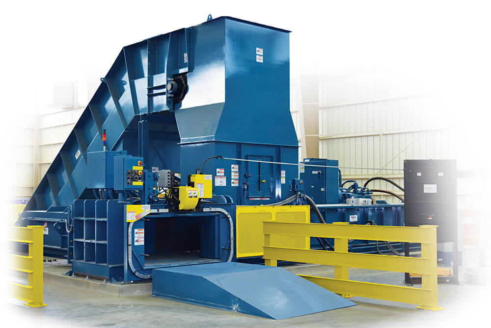 Galaxy 2 Two ram narrow model recycling baler for recyling centers from Marathon recycling equipment