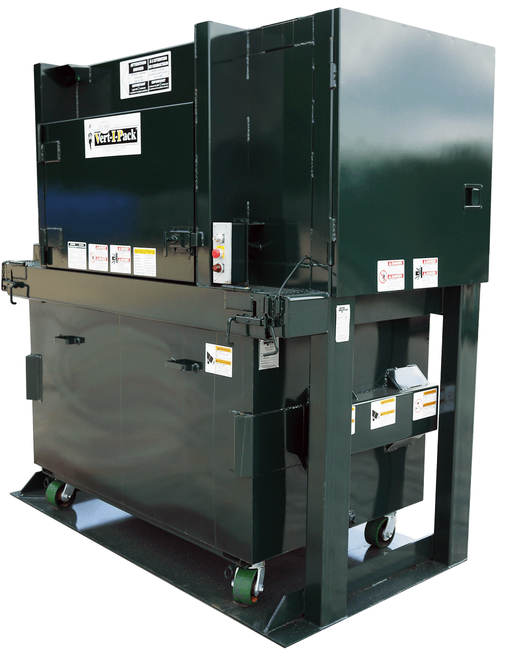 Untouchable VIP front load and rear load trash compactor with container for front or rearload garbage trucks