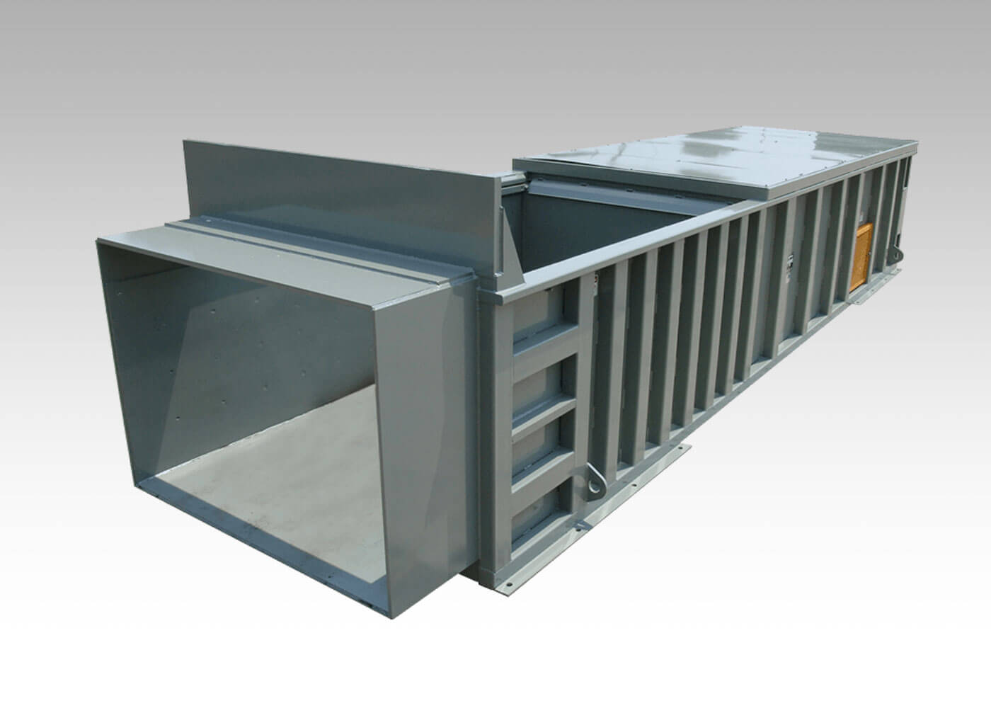 High capacity trash compactors and recycling compactors for waste transfer station applications