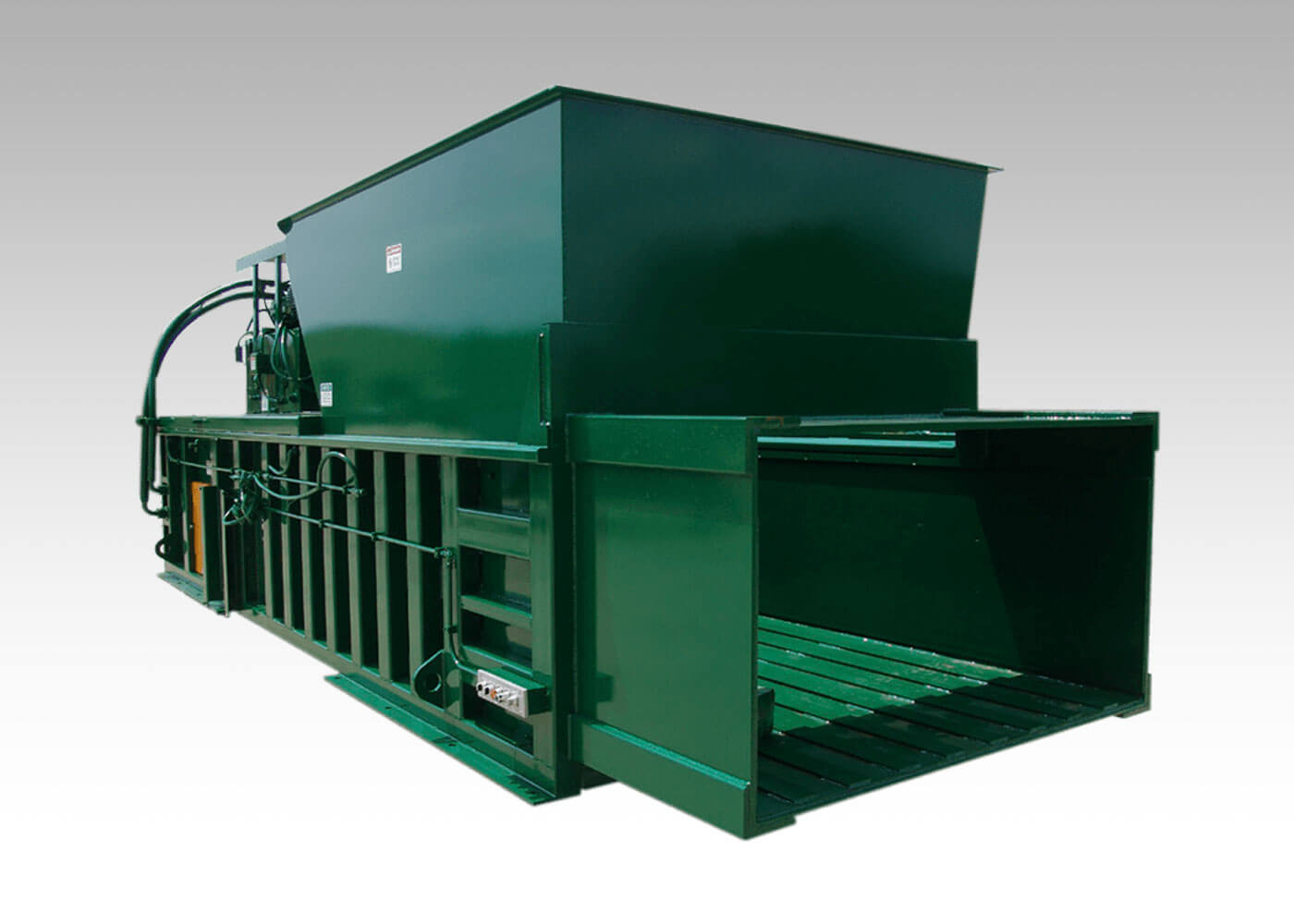 High capacity trash compactors and recycling compactors for waste transfer stations