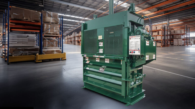 Connected smart cardboard baler