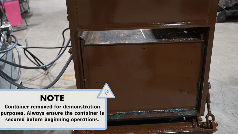 How to operate a mini MAC compactor tutorial video