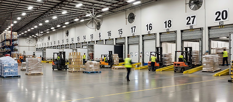 Trash compactors for distribution centers