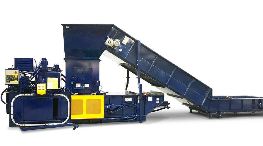 Two ram recycling balers